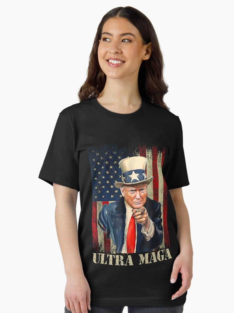 Ultra Mega King Trump Vintage American US Flag Anti Biden Essential T-Shirt