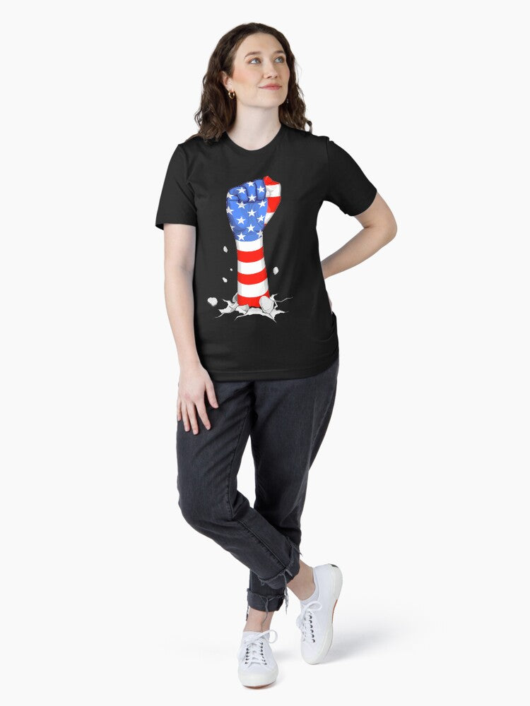 Vintage USA Flag On the Hand illustration Essential T-Shirt