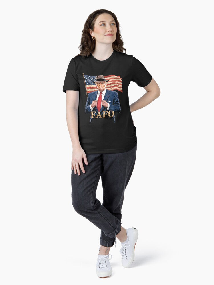 Trump FAFO F Around Find Out US Flag Essential T-Shirt