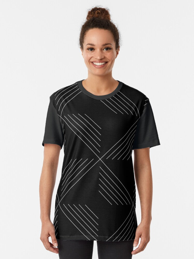 Black and white swirl pattern Graphic T-Shirt