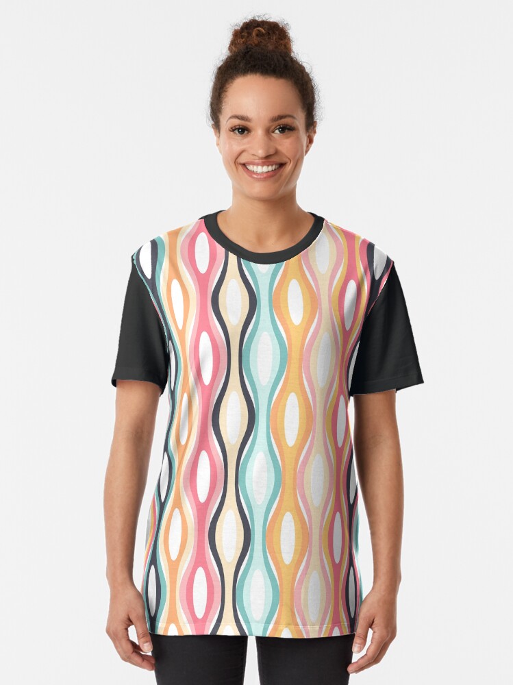Geometric Pattern Retro Vintage Elegant Graphic 50s 60s 70s 80s Graphic T-Shirt Style009
