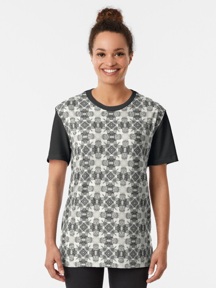 Black and White Geometric Pattern No.31 Graphic T-Shirt