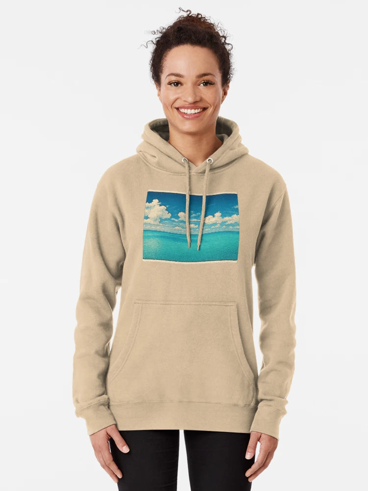 Ocean Horizon Art | Tranquil Sky and Sea - Vintage Coastal View Classic T-Shirt
