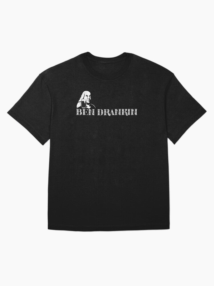 Ben Drankin vintage 4th of July drinking Benjamin pun gift Oversized T-Shirt