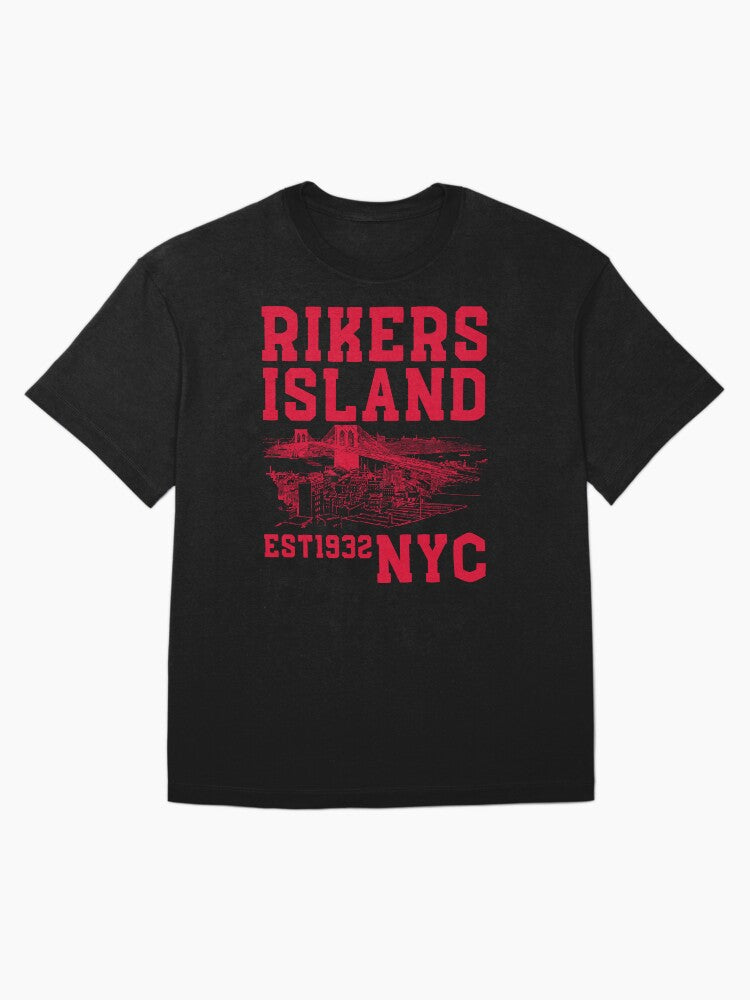 Rikers Island NYC – Vintage Urban Grit Oversized T-Shirt Style001