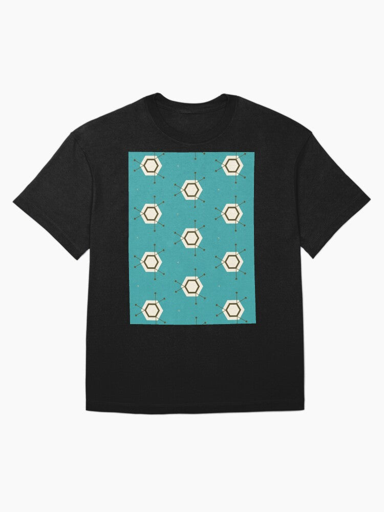 Vintage Virus - Abstract Geometric Seamless Pattern Oversized T-Shirt