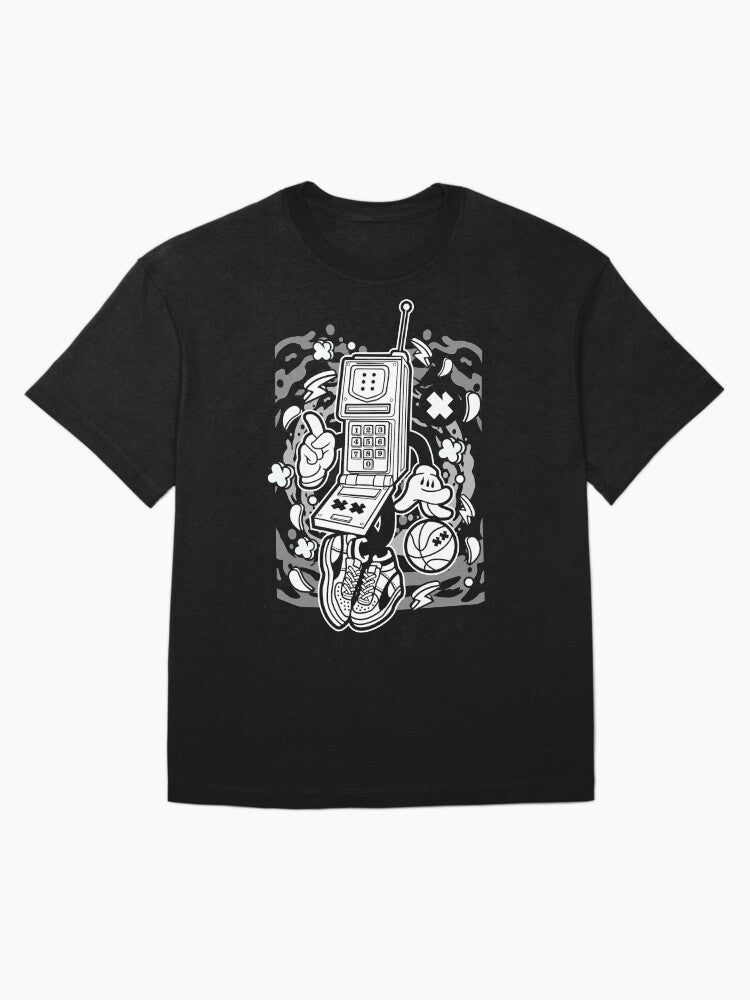 VINTAGE PHONE WITH SLIPPERS Oversized T-Shirt