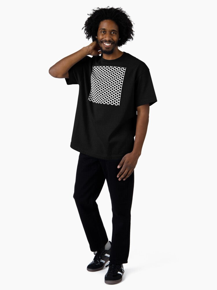 Black and white polka dots pattern - 2 Oversized T-Shirt