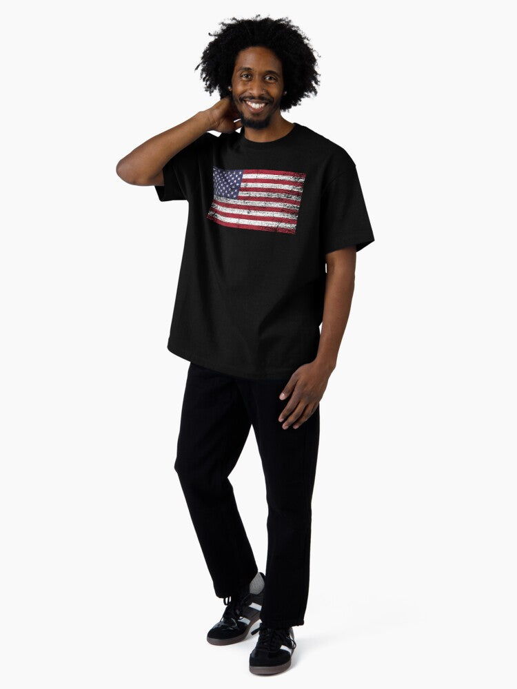 American flag - Vintage USA flag Oversized T-Shirt
