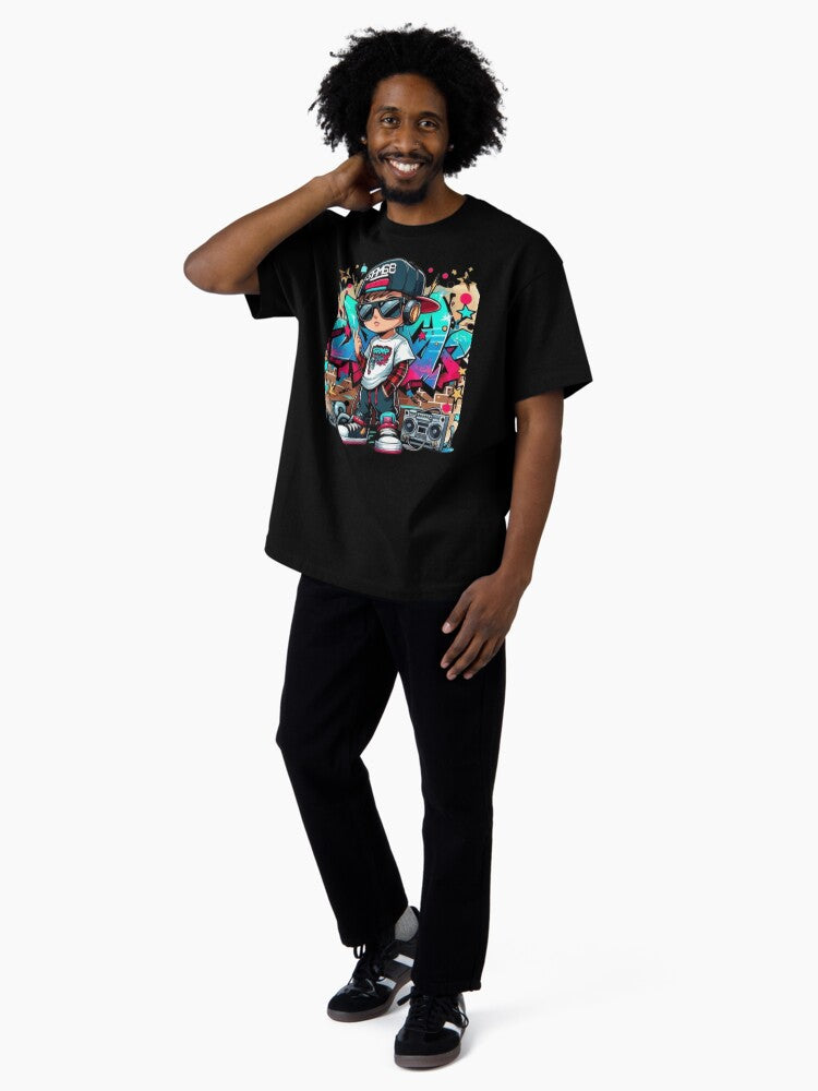 Victor Hip Pop Boy design..... elements like oversized hoodies, snapback caps, and sneakers, making him a true icon of the genre...... Oversized T-Shirt