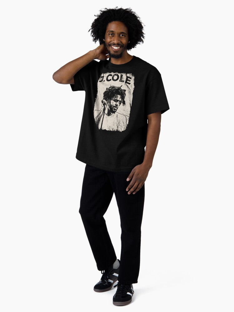 Vintage Distressed J. Cole T-Shirt Oversized T-Shirt