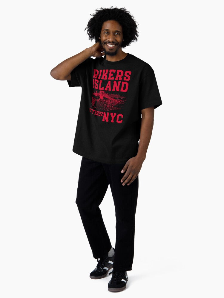 Rikers Island NYC – Vintage Urban Grit Oversized T-Shirt Style001