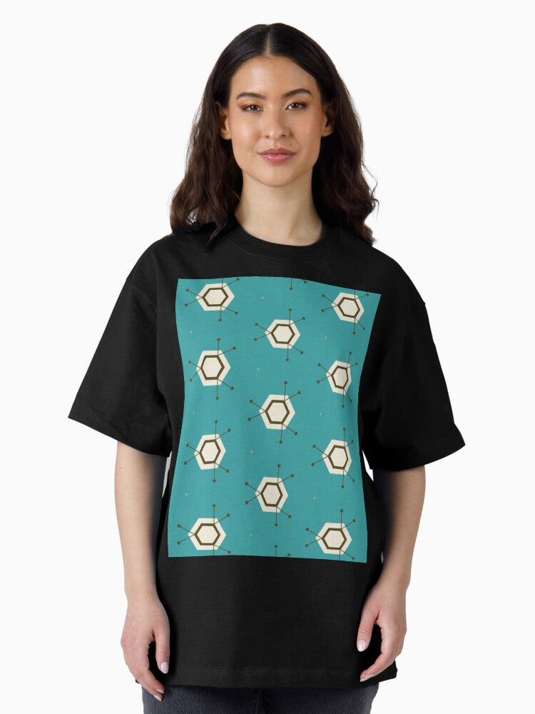 Vintage Virus - Abstract Geometric Seamless Pattern Oversized T-Shirt