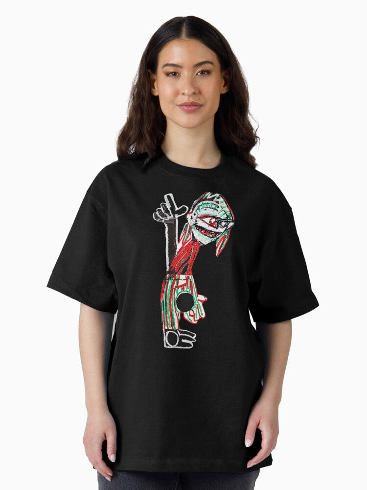 Fashion A Black And White Hip Hop Music Band Call Hoodie Oversized T-Shirt