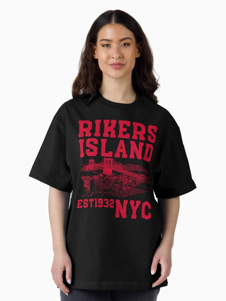 Rikers Island NYC – Vintage Urban Grit Oversized T-Shirt Style001