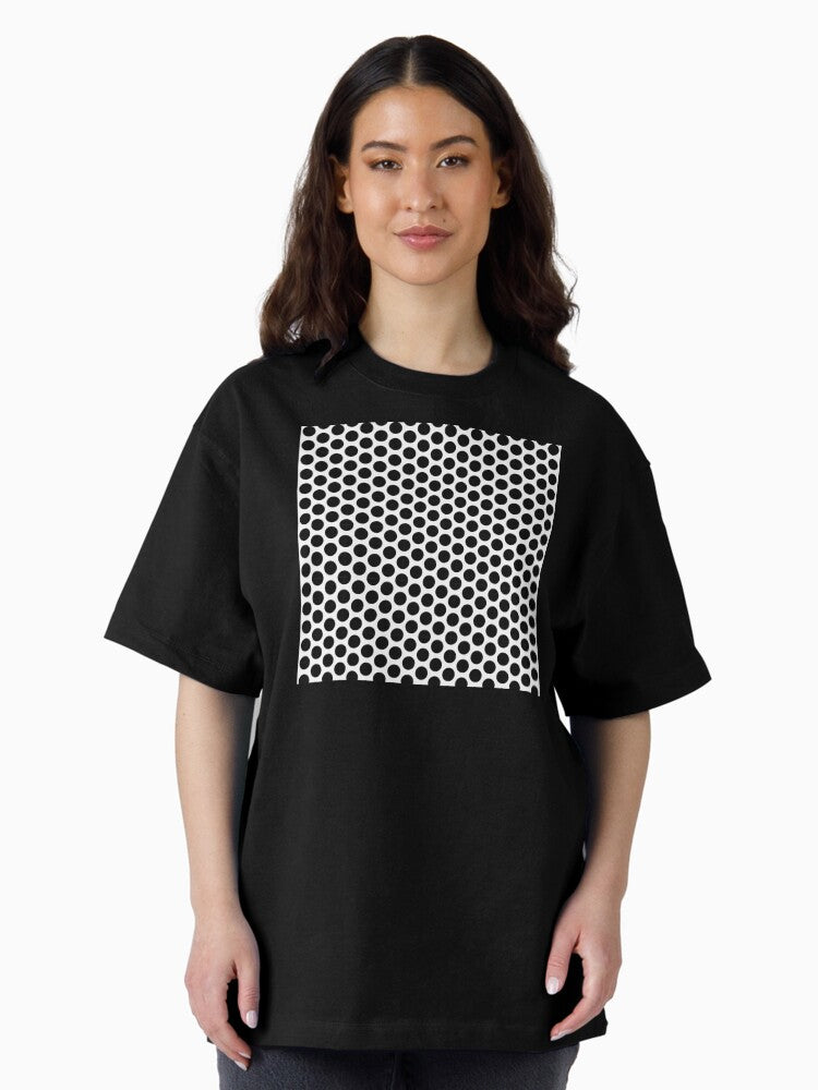 Black and white polka dots pattern - 2 Oversized T-Shirt
