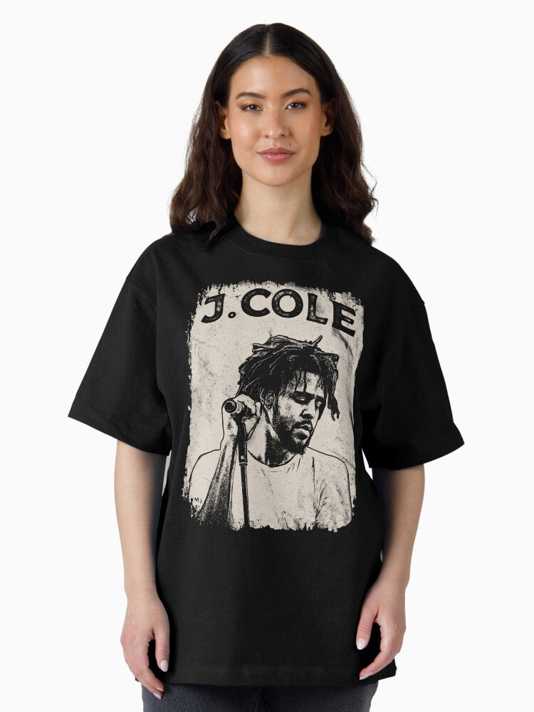 Vintage Distressed J. Cole T-Shirt Oversized T-Shirt