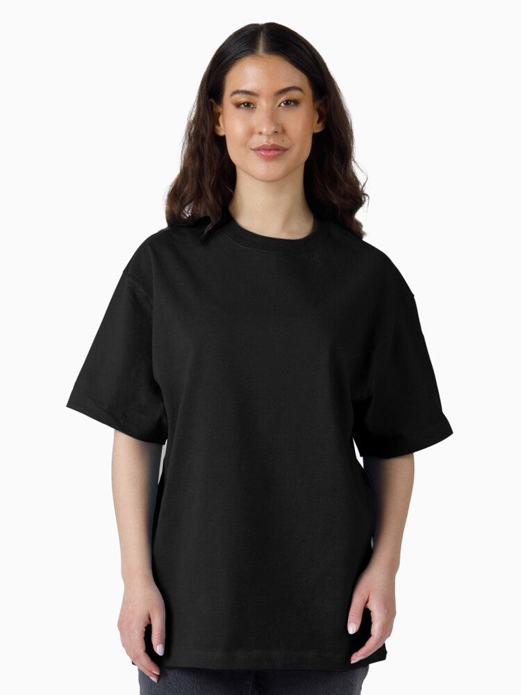 Black Seamless Pattern Oversized T-Shirt