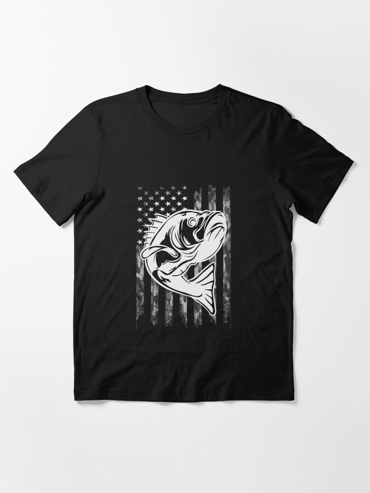 Vintage US Flag Fish 4th of July Fishing Patriot Fisherman Essential T-Shirt