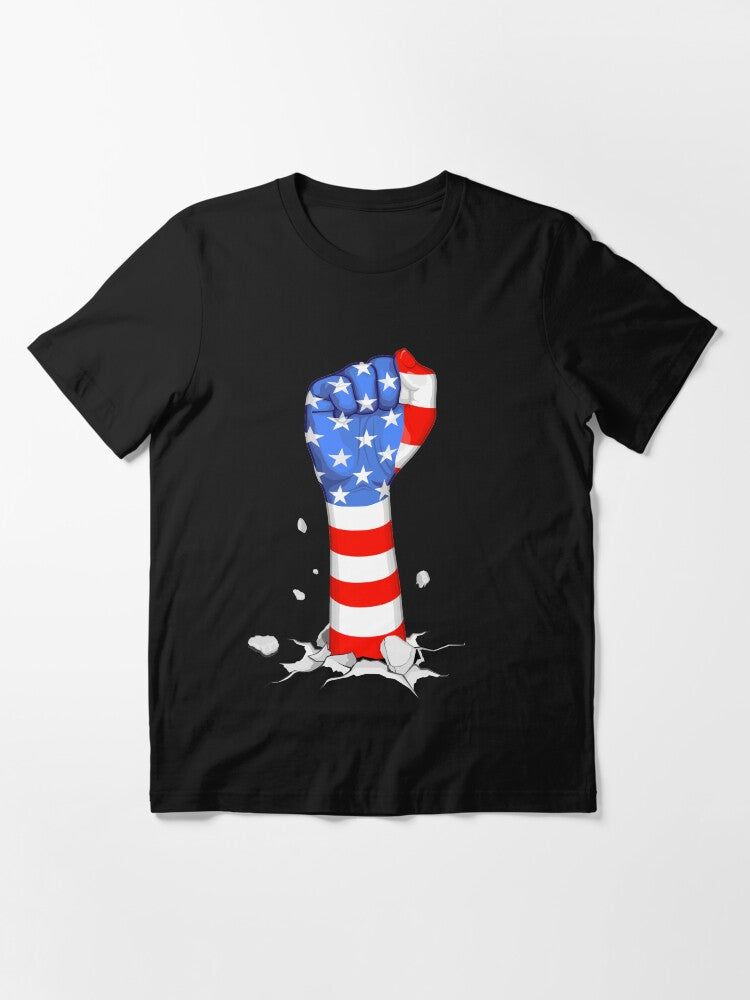 Vintage USA Flag On the Hand illustration Essential T-Shirt