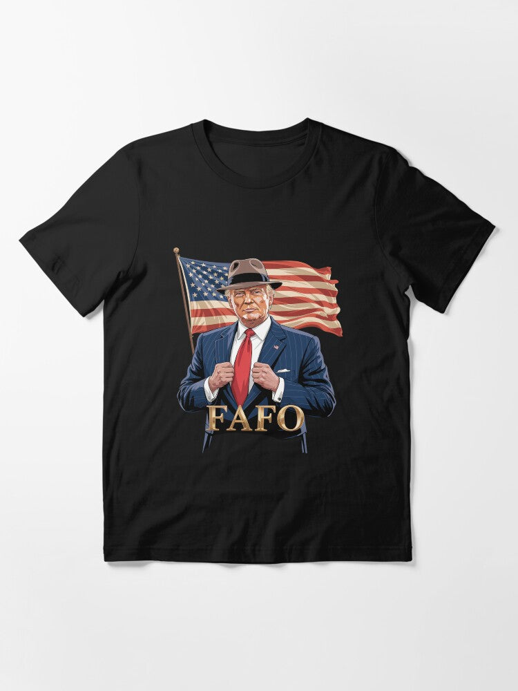 Trump FAFO F Around Find Out US Flag Essential T-Shirt