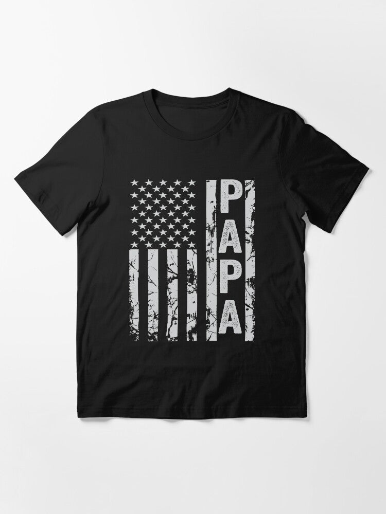 Papa USA American Flag fathers day gift Essential T-Shirt