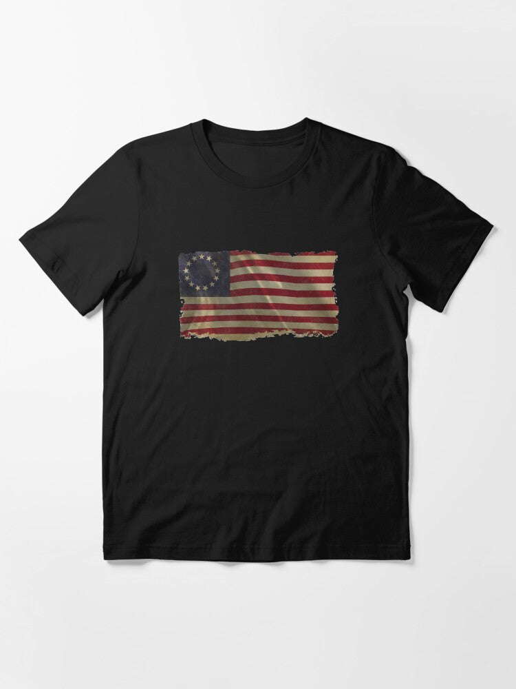 Betsy Ross American Flag Distressed Vintage Style 13 Star Flag Essential T-Shirt