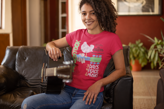Woodstock Ladies T-Shirt: Vintage Classic Poster