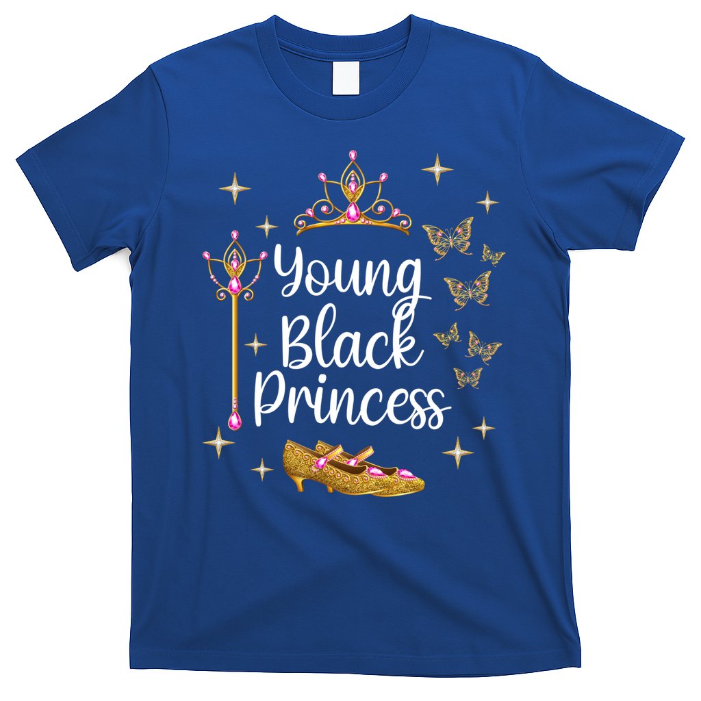 Young Black Princess Afro Natural Hair Black Girl Juneteenth Gift T-Shirt