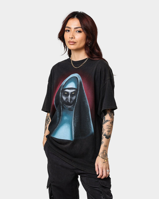 American Thrift The Nun Vintage T-Shirt Black Wash Style001