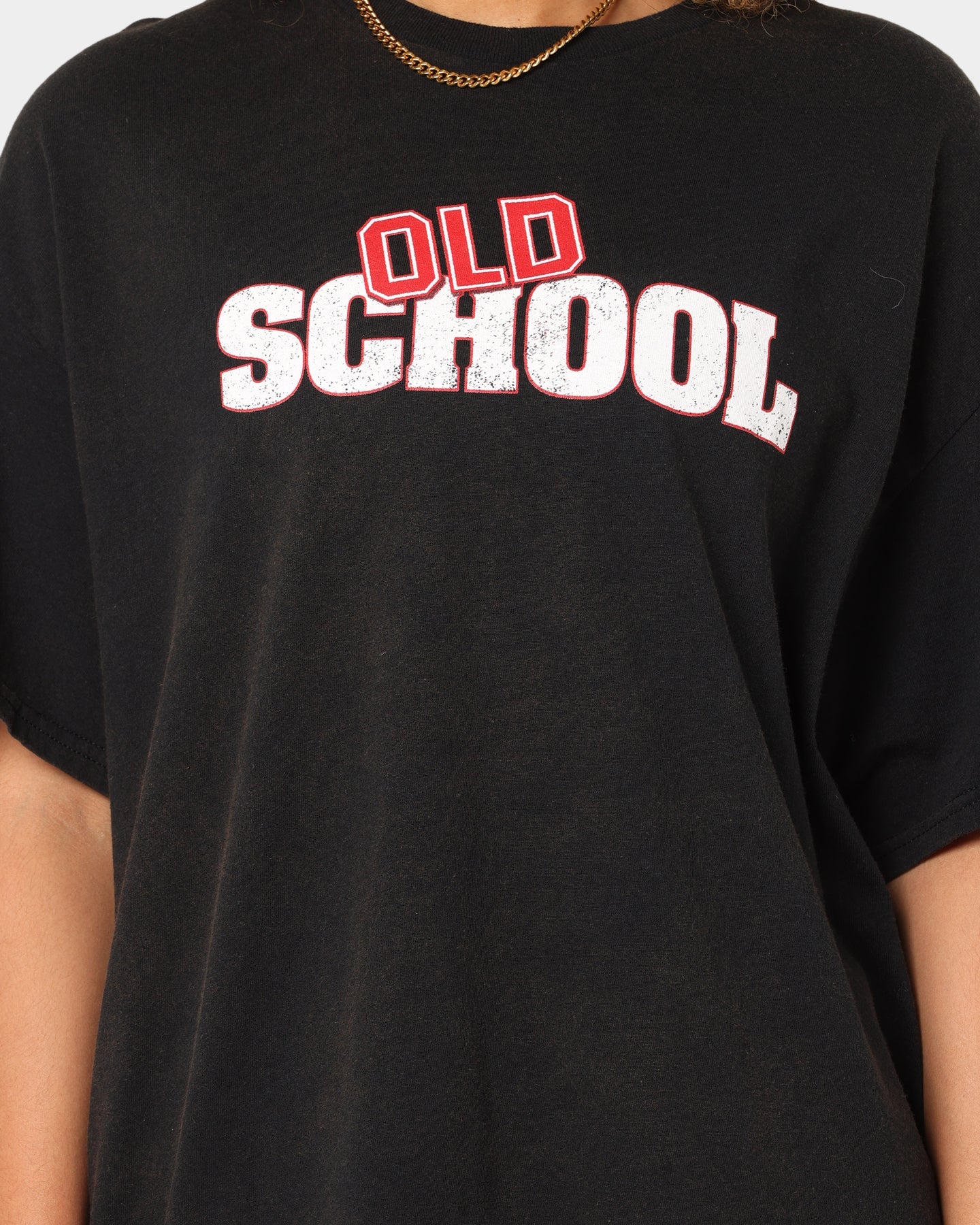 American Thrift X Old School Old School Vintage T-Shirt Black Wash Style001