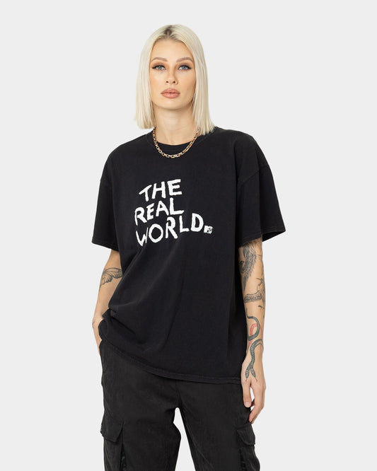 American Thrift X MTV The Real World Vintage T-Shirt Black Wash Style001