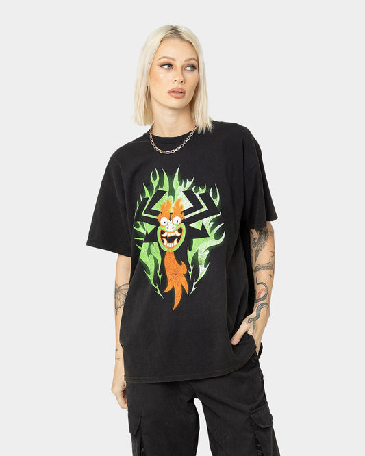 American Thrift X Samurai Jack Aku T-Shirt Black Wash Style001