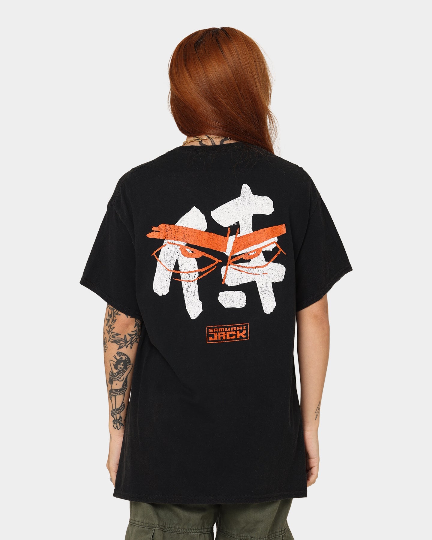 American Thrift X Samurai Jack Jack Vintage T-Shirt Black Style001