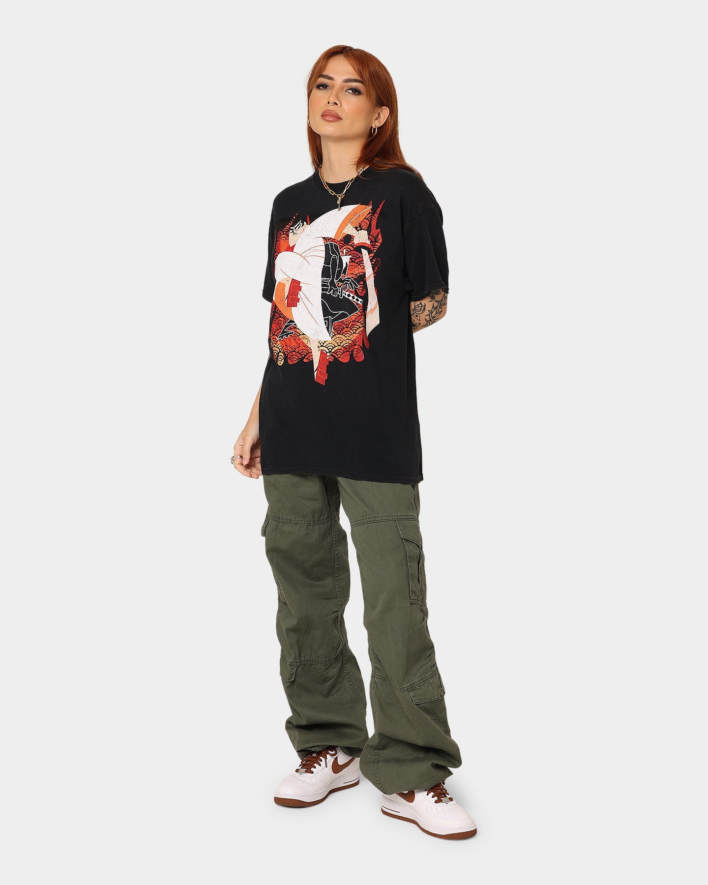 American Thrift X Samurai Jack Jack Vintage T-Shirt Black Style001