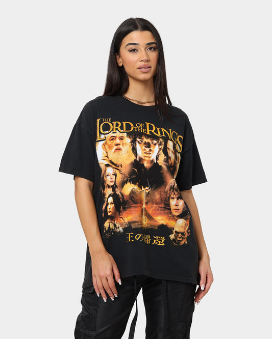 American Thrift X Lord Of The Rings Return Of The King Vintage T-Shirt Washed Black Style001