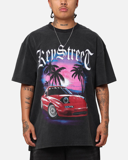 Key Street Hard Top Heavy T-Shirt Vintage Black