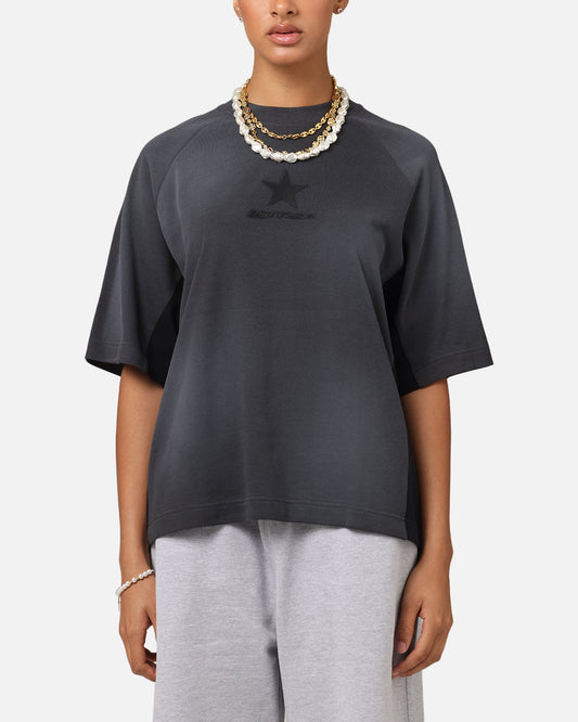 Loiter Daytona Panel T-Shirt Washed Black Style001