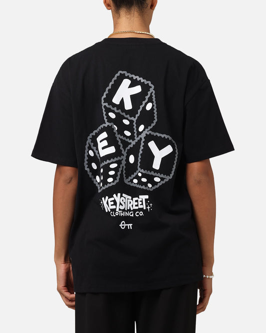 Key Street Dice Vintage T-Shirt Black Style001