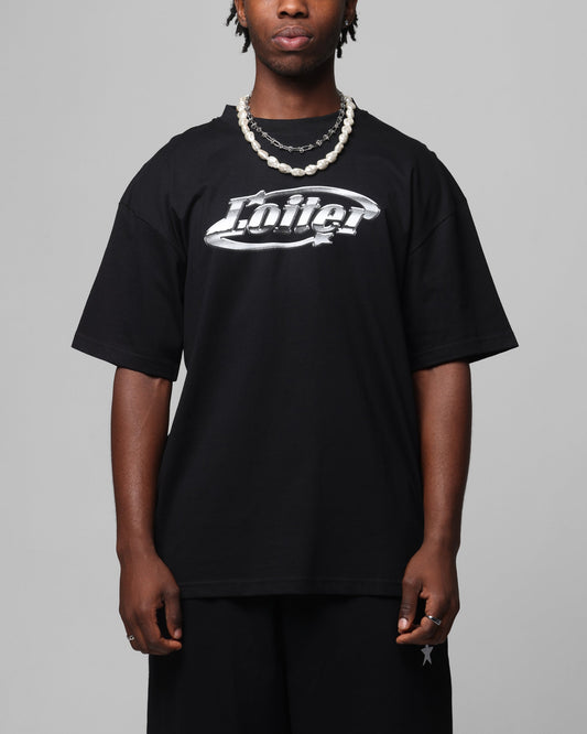 Loiter Chrome Logo T-Shirt Black