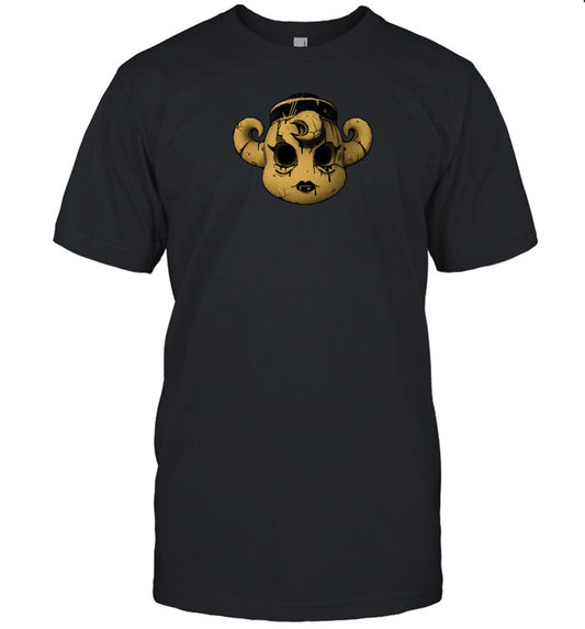 Bendy Striker Mask Ink Demon's Eve Black T Shirt