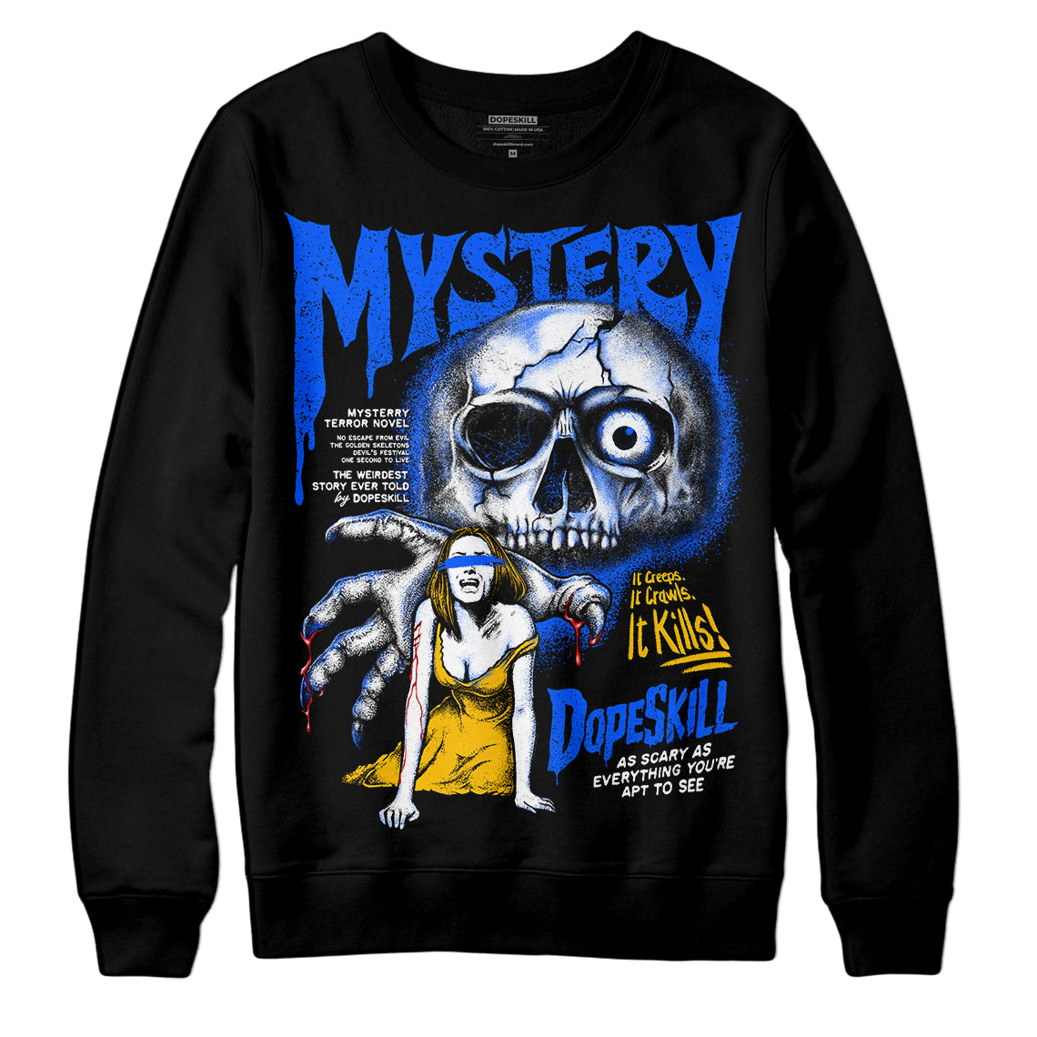 Royal Blue Collection DopeSkill Sweatshirt Mystery Ghostly Grasp Graphic