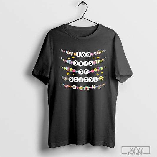 100 Days Of School Friendship Bracelets 100 Days Smarter Kid T Shirt