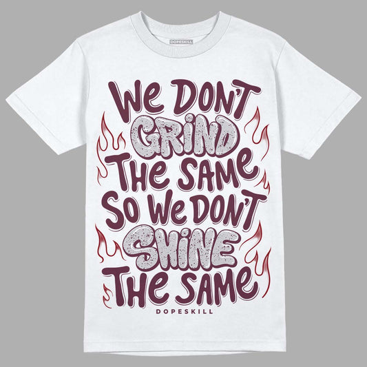 Burgundy 5s DopeSkill T-Shirt Grind Shine Graphic Style001