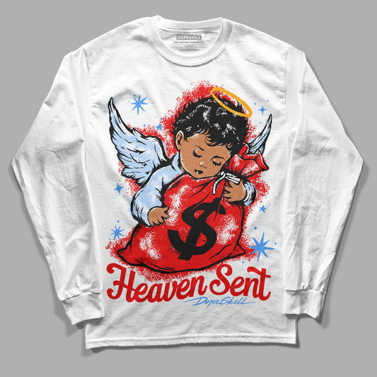Cherry 11s DopeSkill Long Sleeve T-Shirt Heaven Sent Graphic Style001