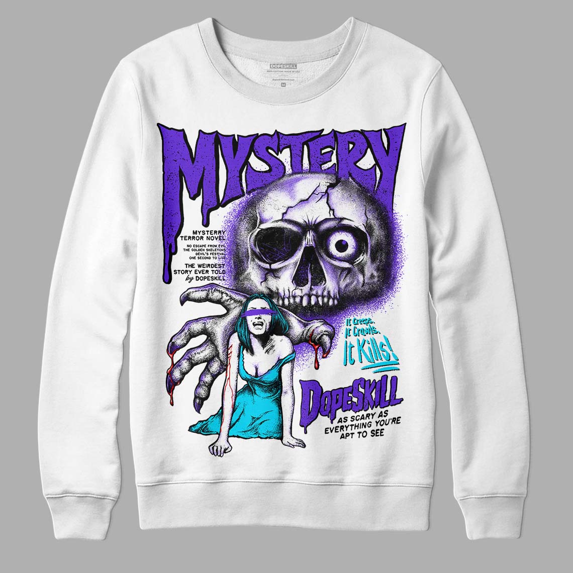 Aqua 6s DopeSkill Sweatshirt Mystery Ghostly Grasp Graphic