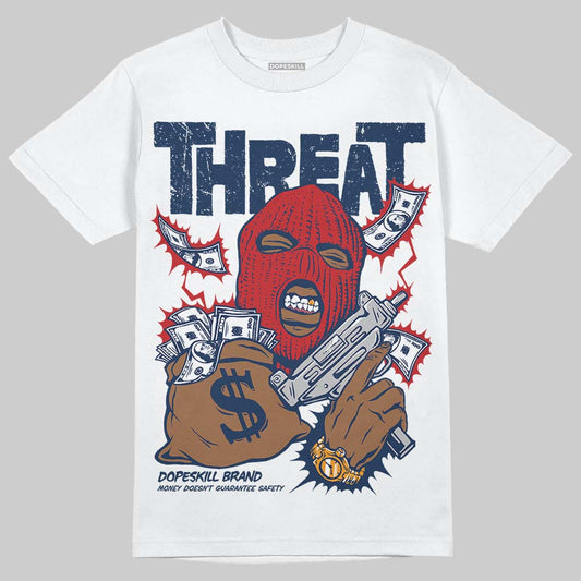 Summit White Navy 4s DopeSkill T-Shirt Under Threat Graphic