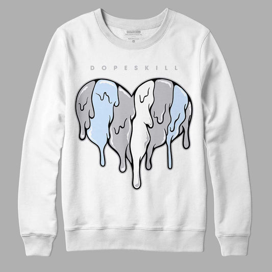 Cement Grey 11s DopeSkill Sweatshirt Slime Drip Heart Graphic Style001