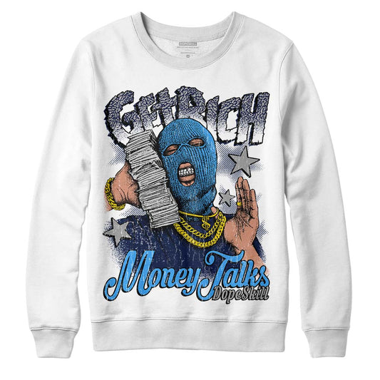AJ Spizike White Obsidian DopeSkill Sweatshirt Get Rich Graphic