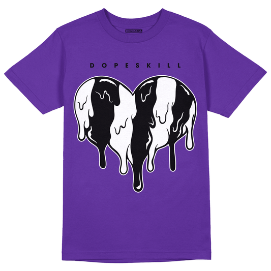 AJ 13 Court Purple DopeSkill Purple T-shirt Slime Drip Heart Graphic Style001